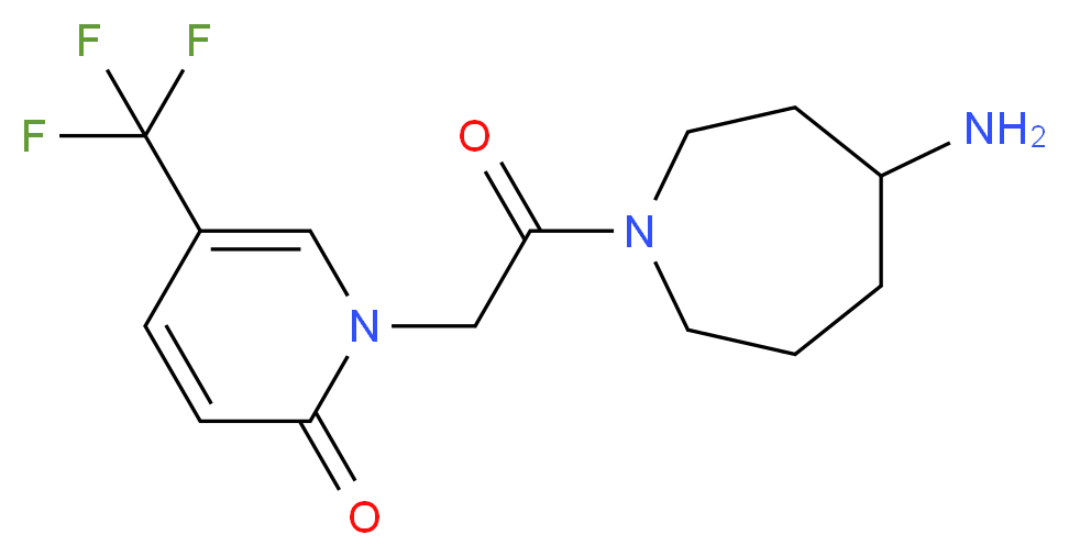 1-[2-(4-amino-1-azepanyl)-2-oxoethyl]-5-(trifluoromethyl)-2(1H)-pyridinone_分子结构_CAS_)