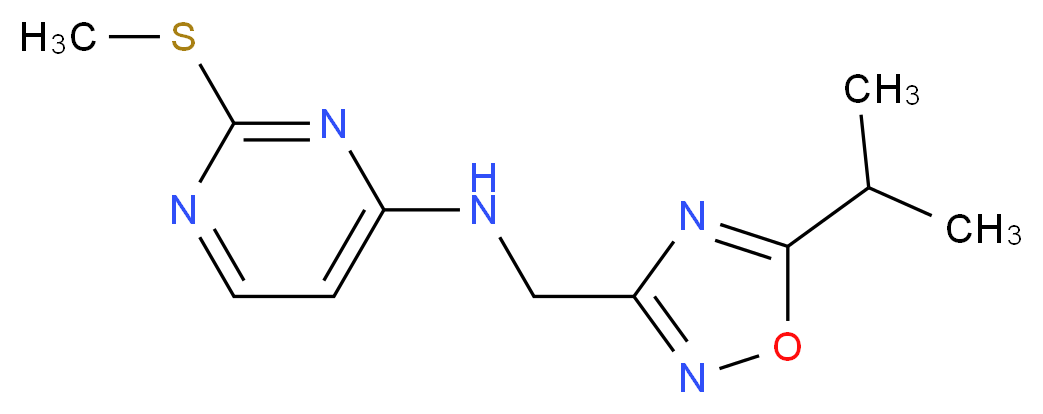 N-[(5-isopropyl-1,2,4-oxadiazol-3-yl)methyl]-2-(methylthio)-4-pyrimidinamine_分子结构_CAS_)
