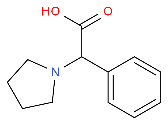 2-phenyl-2-(pyrrolidin-1-yl)acetic acid_分子结构_CAS_)