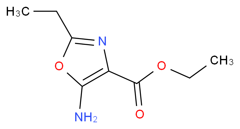 ethyl 5-amino-2-ethyl-1,3-oxazole-4-carboxylate_分子结构_CAS_86186-69-8