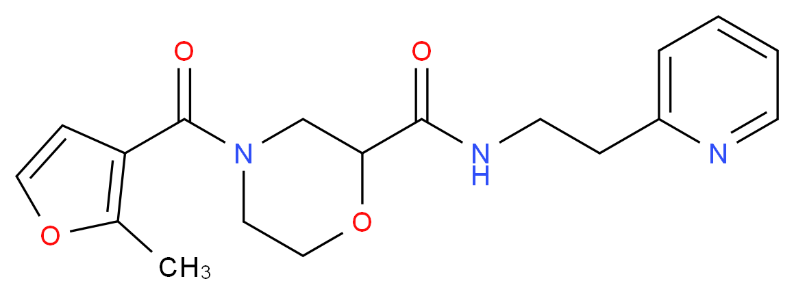 4-(2-methyl-3-furoyl)-N-[2-(2-pyridinyl)ethyl]-2-morpholinecarboxamide_分子结构_CAS_)