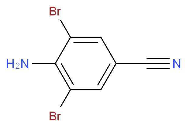 4-Amino-3,5-dibromobenzonitrile_分子结构_CAS_58633-04-8)