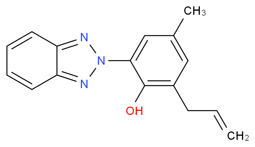 2-(2H-苯并三唑-2-基)-4-甲基-6-(2-丙烯基)苯酚_分子结构_CAS_2170-39-0)