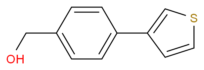 (4-thien-3-ylphenyl)methanol_分子结构_CAS_160278-20-6)