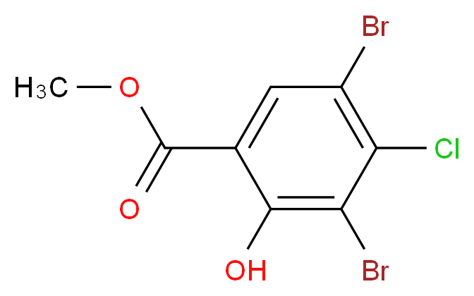 Methyl 4-chloro-3,5-dibromo-2-hydroxybenzoate 98%_分子结构_CAS_)