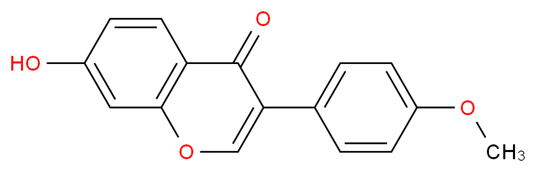 7-hydroxy-3-(4-methoxyphenyl)-4H-chromen-4-one_分子结构_CAS_40150-98-9