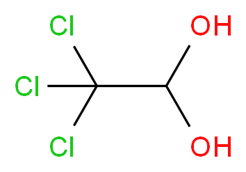 2,2,2-trichloroethane-1,1-diol_分子结构_CAS_302-17-0