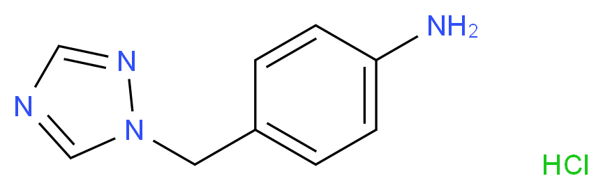 4-(1H-1,2,4-triazol-1-ylmethyl)aniline hydrochloride_分子结构_CAS_144235-64-3