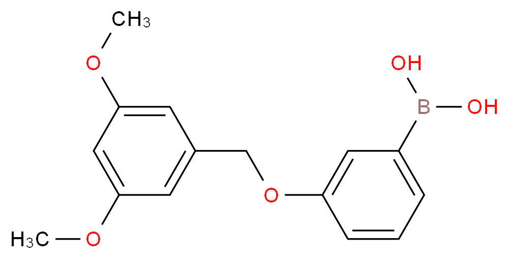 3-(3',5'-DIMETHOXYBENZYLOXY)PHENYLBORONIC ACID_分子结构_CAS_870718-09-5)