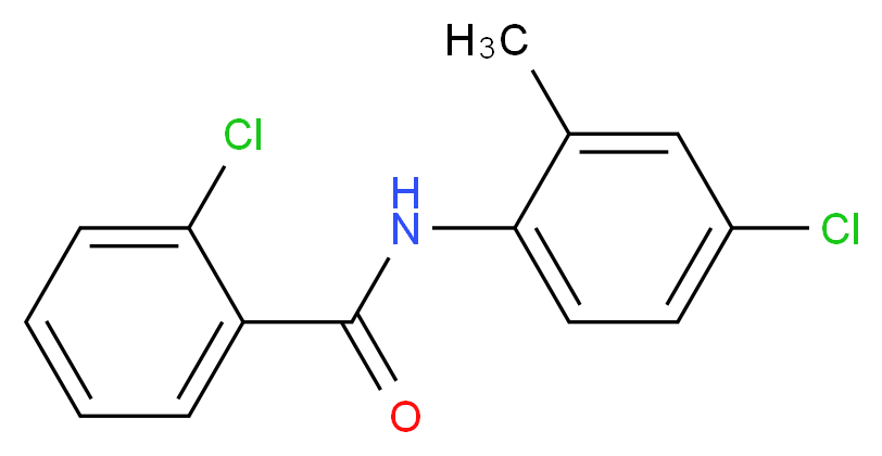 2-Chloro-N-(4-chloro-2-methylphenyl)benzamide_分子结构_CAS_349089-43-6)