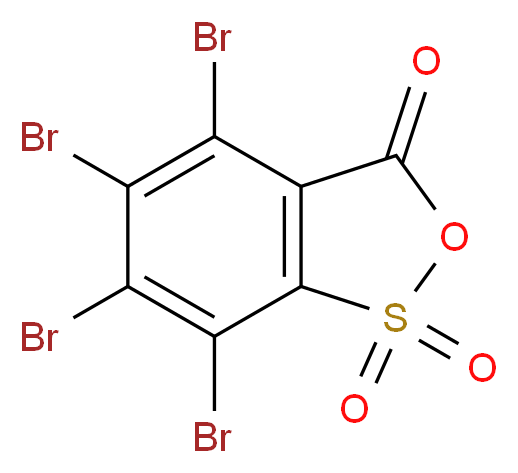 tetrabromo-3H-2,1λ<sup>6</sup>-benzoxathiole-1,1,3-trione_分子结构_CAS_68460-01-5