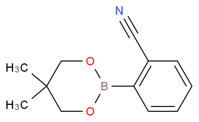 2-(5,5-dimethyl-1,3,2-dioxaborinan-2-yl)benzonitrile_分子结构_CAS_214360-47-1