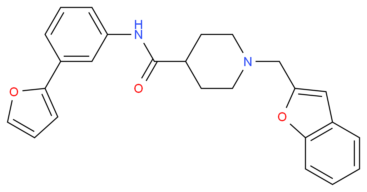 1-(1-benzofuran-2-ylmethyl)-N-[3-(2-furyl)phenyl]-4-piperidinecarboxamide_分子结构_CAS_)