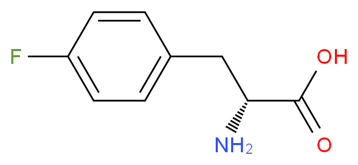 (2R)-2-amino-3-(4-fluorophenyl)propanoic acid_分子结构_CAS_18125-46-7