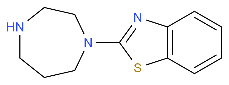 2-(1,4-diazepan-1-yl)-1,3-benzothiazole_分子结构_CAS_1185033-39-9)