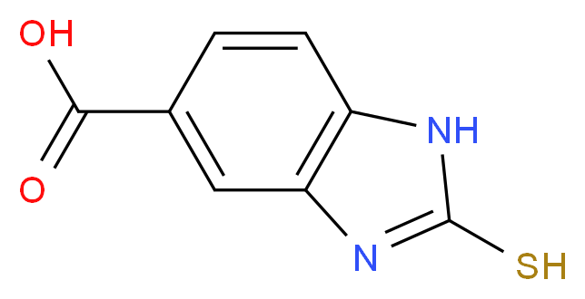 2-sulfanyl-1H-1,3-benzodiazole-5-carboxylic acid_分子结构_CAS_58089-25-1