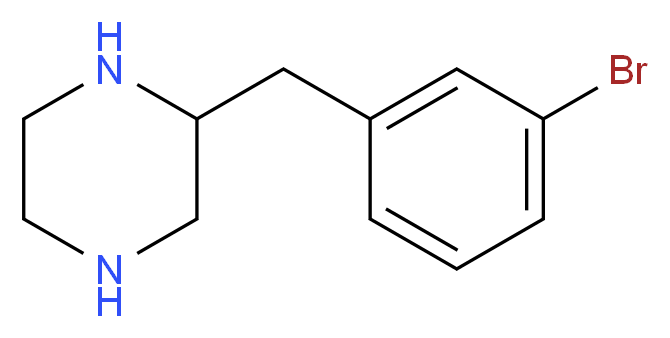 2-(3-BROMO-BENZYL)-PIPERAZINE_分子结构_CAS_910445-04-4)