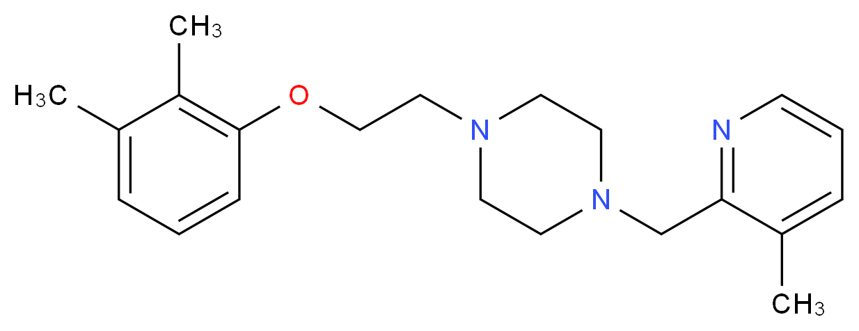 1-[2-(2,3-dimethylphenoxy)ethyl]-4-[(3-methylpyridin-2-yl)methyl]piperazine_分子结构_CAS_)