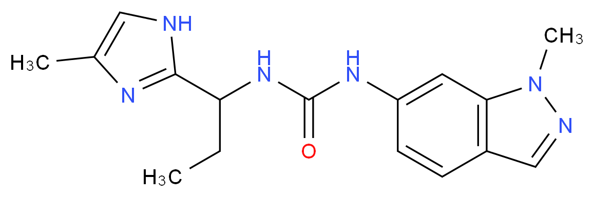N-[1-(4-methyl-1H-imidazol-2-yl)propyl]-N'-(1-methyl-1H-indazol-6-yl)urea_分子结构_CAS_)