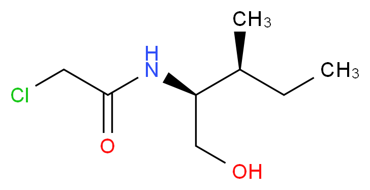 2-chloro-N-[(2S,3S)-1-hydroxy-3-methylpentan-2-yl]acetamide_分子结构_CAS_160141-19-5