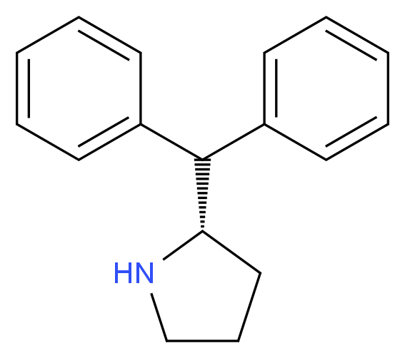 (S)-(-)-2-(二苯甲基)吡咯烷_分子结构_CAS_119237-64-8)