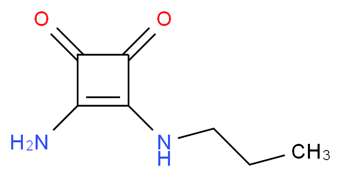 3-amino-4-(propylamino)cyclobut-3-ene-1,2-dione_分子结构_CAS_282093-54-3