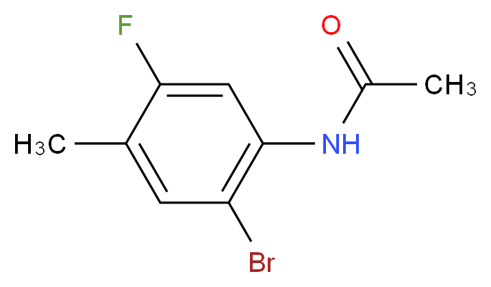 N-(2-bromo-5-fluoro-4-methylphenyl)acetamide_分子结构_CAS_202865-76-7