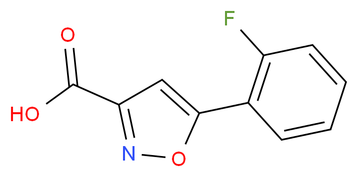 5-(2-fluorophenyl)-1,2-oxazole-3-carboxylic acid_分子结构_CAS_668970-73-8