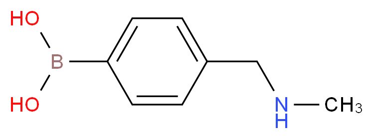 4-Methylaminomethyl-phenylboronic acid_分子结构_CAS_518336-26-0)