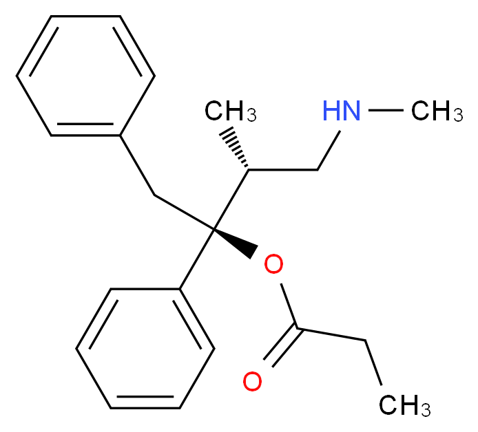 (2S,3R)-3-methyl-4-(methylamino)-1,2-diphenylbutan-2-yl propanoate_分子结构_CAS_3376-94-1