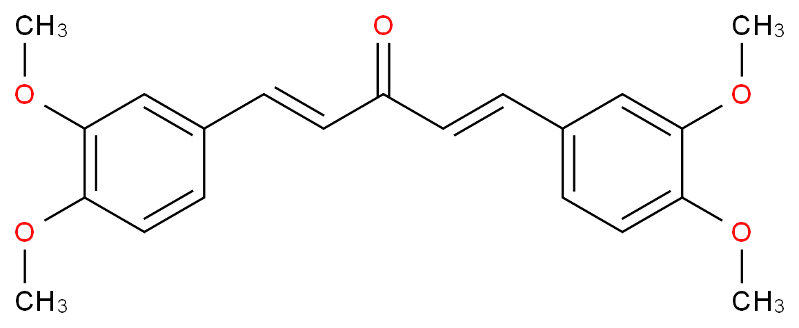 (1E,4E)-1,5-bis(3,4-dimethoxyphenyl)penta-1,4-dien-3-one_分子结构_CAS_38552-39-5