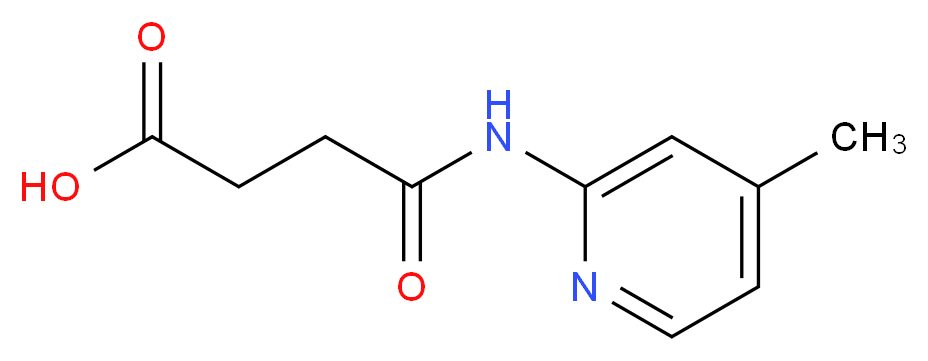 4-[(4-methyl-2-pyridinyl)amino]-4-oxobutanoic acid_分子结构_CAS_186320-23-0)