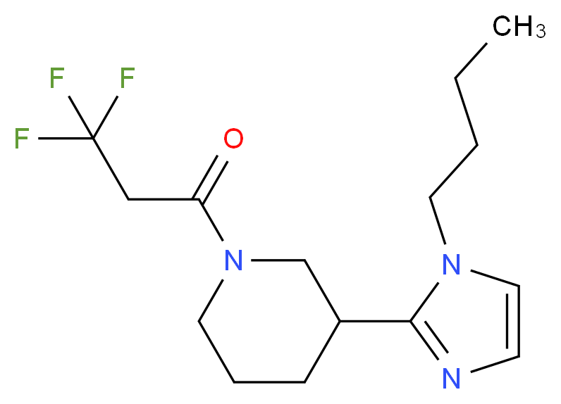 3-(1-butyl-1H-imidazol-2-yl)-1-(3,3,3-trifluoropropanoyl)piperidine_分子结构_CAS_)