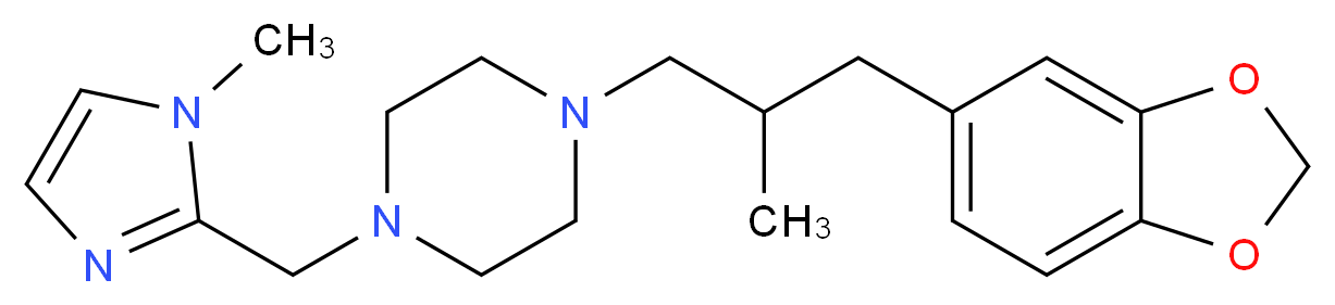 1-[3-(1,3-benzodioxol-5-yl)-2-methylpropyl]-4-[(1-methyl-1H-imidazol-2-yl)methyl]piperazine_分子结构_CAS_)