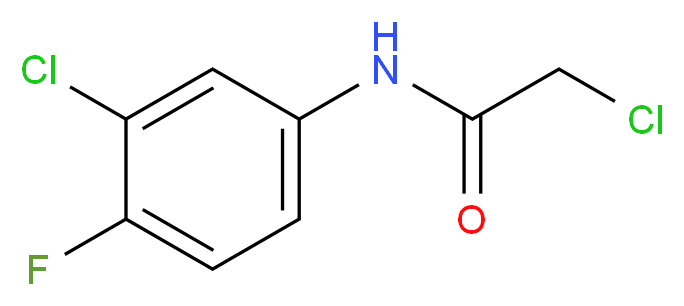 3-Chloro-N-(chloroacetyl)-4-fluoroaniline 97%_分子结构_CAS_96980-64-2)