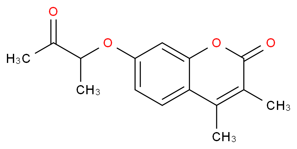 3,4-Dimethyl-7-(1-methyl-2-oxopropoxy)-2H-chromen-2-one_分子结构_CAS_314742-02-4)