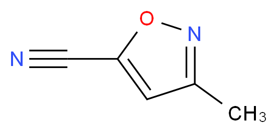 3-Methylisoxazole-5-carbonitrile_分子结构_CAS_65735-07-1)