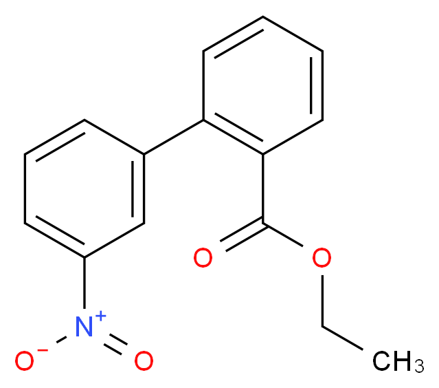 ethyl 3'-nitrobiphenyl-2-carboxylate_分子结构_CAS_1195761-05-7)