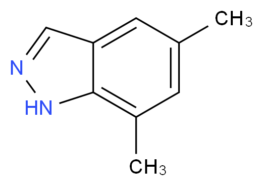 5,7-dimethyl-1H-indazole_分子结构_CAS_43067-41-0