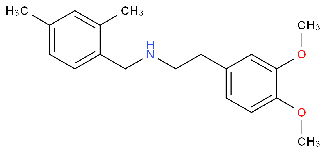 [2-(3,4-dimethoxyphenyl)ethyl][(2,4-dimethylphenyl)methyl]amine_分子结构_CAS_356092-22-3