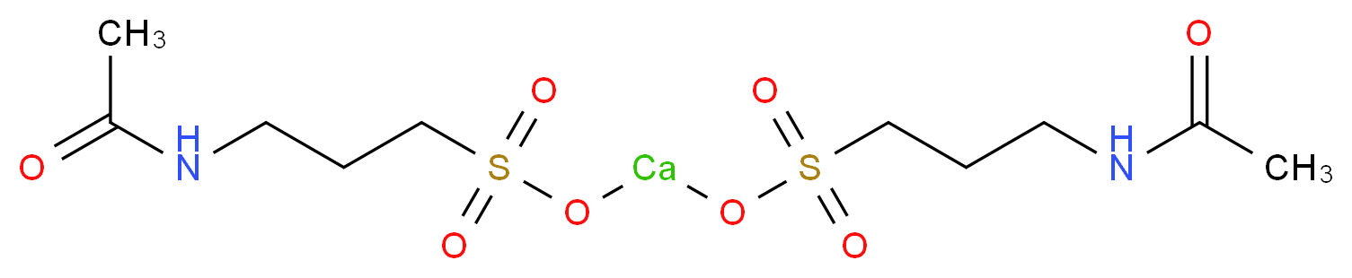 [(3-acetamidopropanesulfonyl)oxy]calcio 3-acetamidopropane-1-sulfonate_分子结构_CAS_77337-73-6