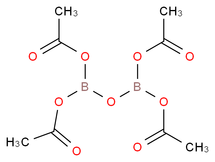 (acetyloxy)({[bis(acetyloxy)boranyl]oxy})boranyl acetate_分子结构_CAS_5187-37-1
