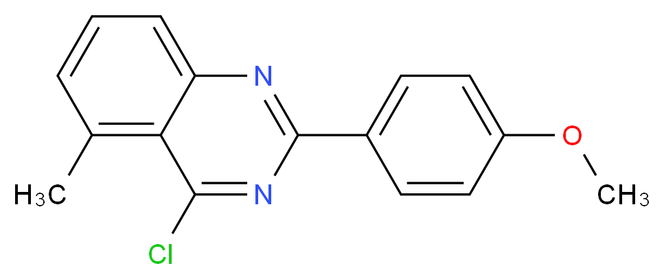 4-chloro-2-(4-methoxyphenyl)-5-methylquinazoline_分子结构_CAS_885277-29-2