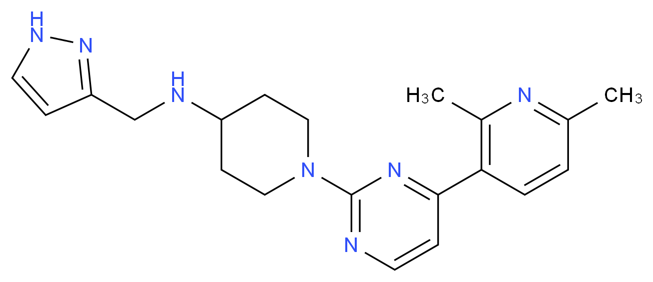 1-[4-(2,6-dimethylpyridin-3-yl)pyrimidin-2-yl]-N-(1H-pyrazol-3-ylmethyl)piperidin-4-amine_分子结构_CAS_)