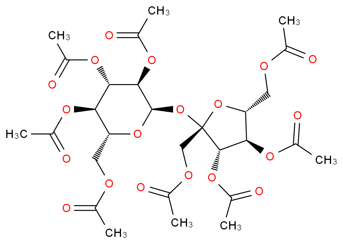 SUCROSE OCTAACETATE_分子结构_CAS_126-14-7)