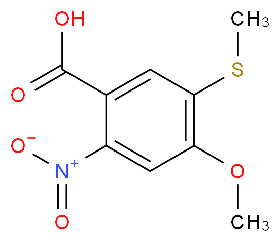 4-methoxy-5-(methylsulfanyl)-2-nitrobenzoic acid_分子结构_CAS_)