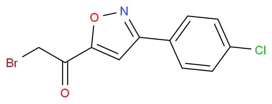 2-bromo-1-[3-(4-chlorophenyl)-1,2-oxazol-5-yl]ethan-1-one_分子结构_CAS_258506-49-9