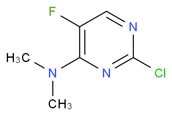 2-chloro-5-fluoro-N,N-dimethylpyrimidin-4-amine_分子结构_CAS_355829-23-1