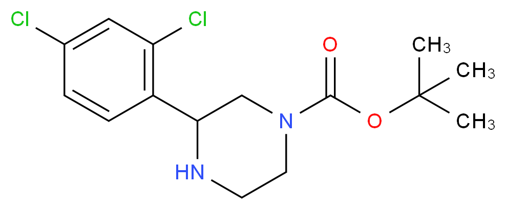 3-(2,4-DICHLORO-PHENYL)-PIPERAZINE-1-CARBOXYLIC ACID TERT-BUTYL ESTER_分子结构_CAS_886769-12-6)