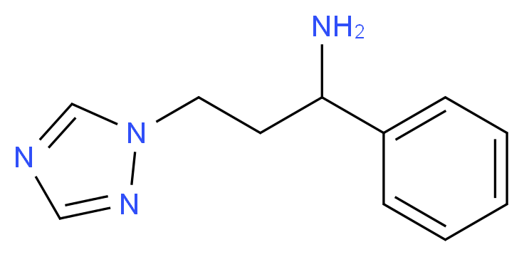 1-phenyl-3-(1H-1,2,4-triazol-1-yl)propan-1-amine_分子结构_CAS_883291-44-9)